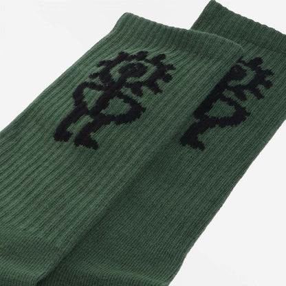 Heresy Sungod Socks, Green, Detail Shot 3