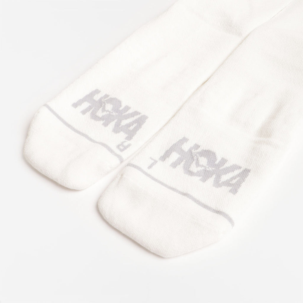 HOKA Crew Run Socks 3-Pack, White White White, Detail Shot 3