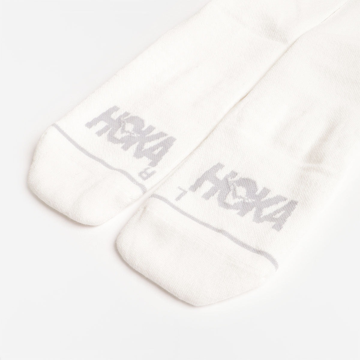 HOKA Crew Run Socks 3-Pack, White White White, Detail Shot 3