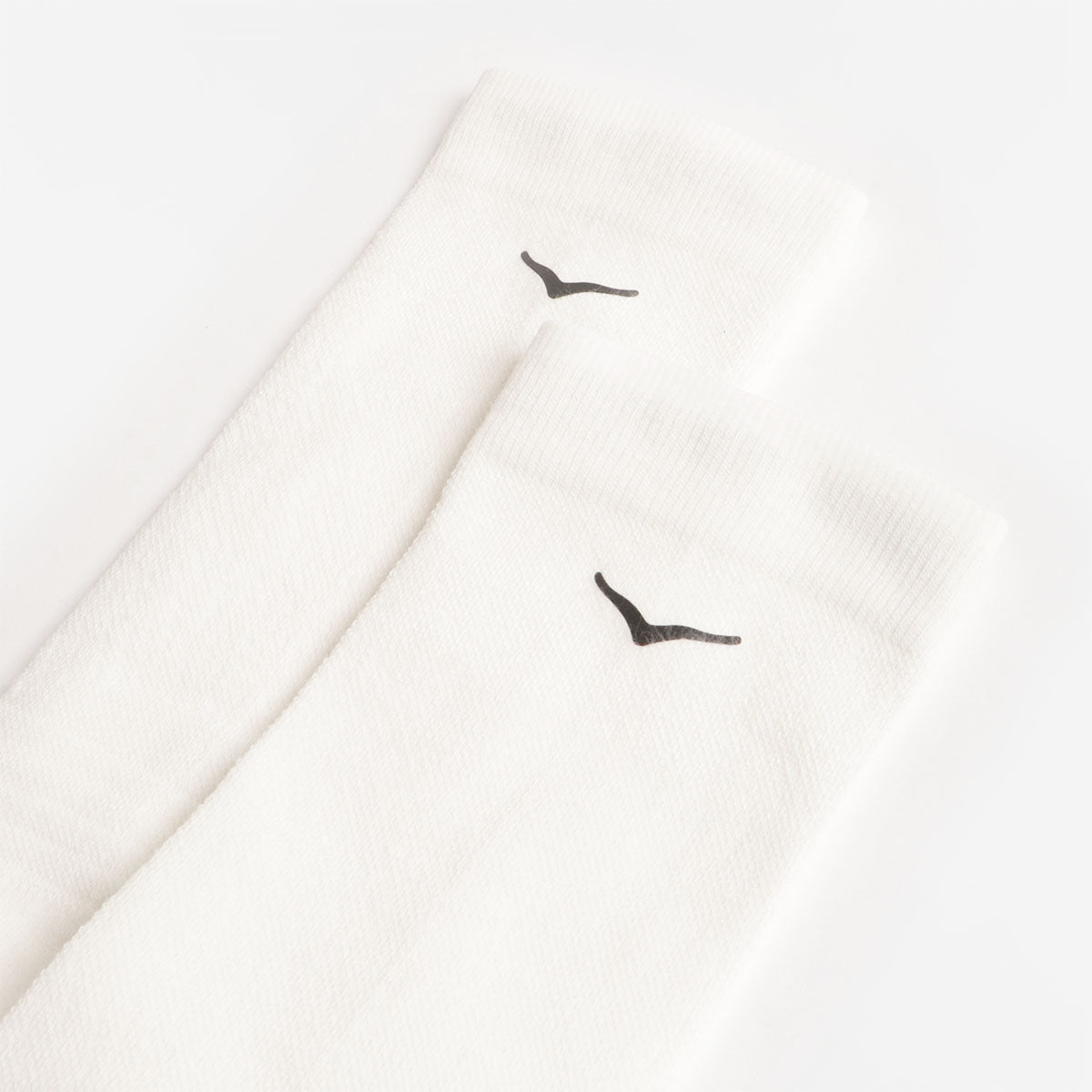HOKA Crew Run Socks 3-Pack, White White White, Detail Shot 4