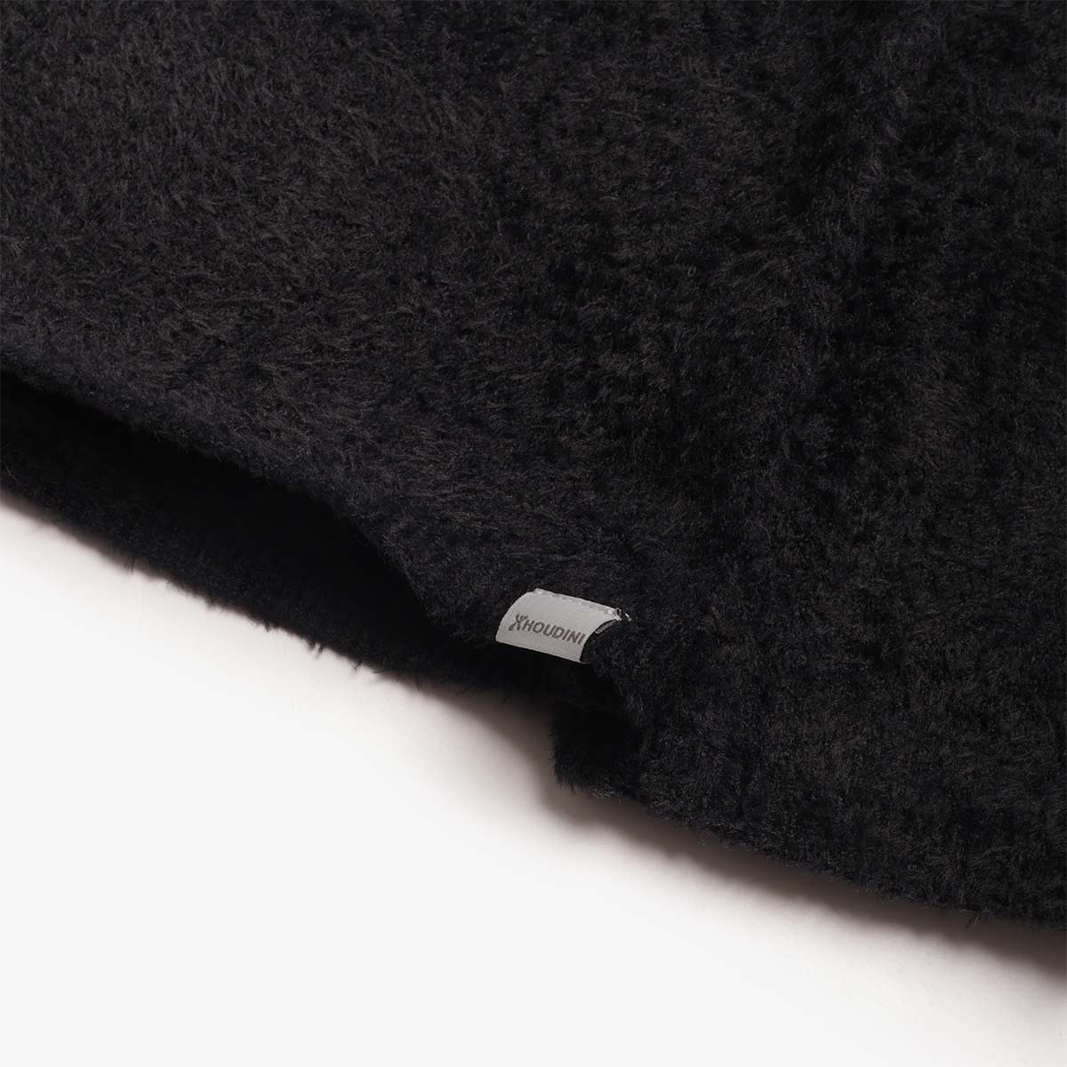main Houdini Lykan Half Zip Fleece Jacket, True Black, Detail Shot 4