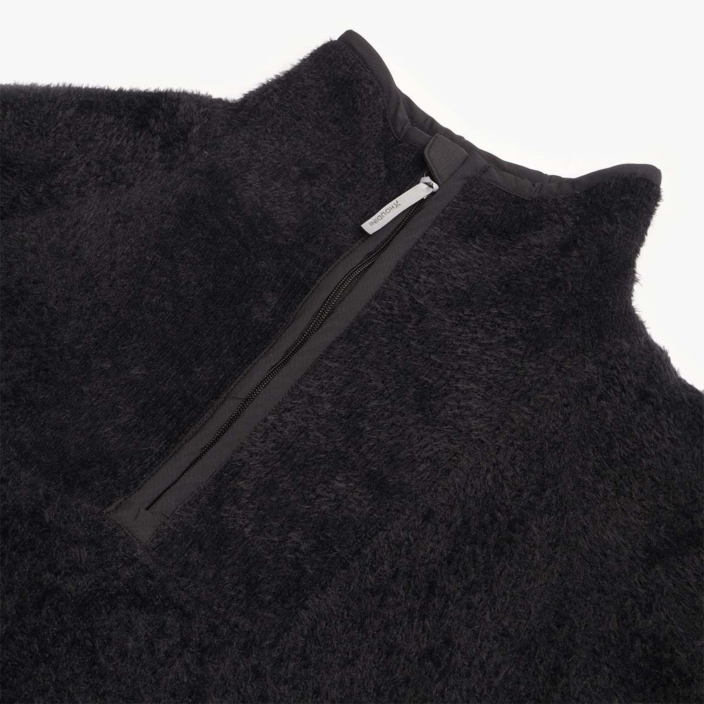 Houdini Lykan Half Zip Fleece Jacket, True Black, Detail Shot 5