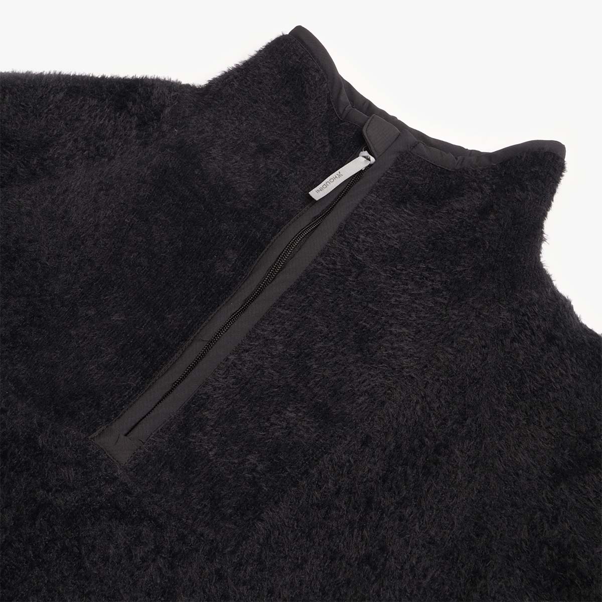 Houdini Lykan Half Zip Fleece Jacket, True Black, Detail Shot 5