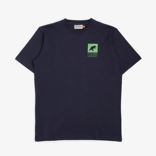 Karhu Sport Bear Logo T-Shirt, Night Sky, Summer Green, Detail Shot 1
