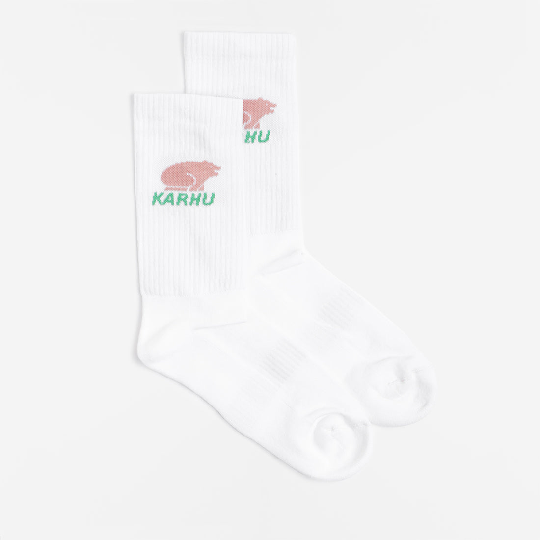 Karhu Classic Logo Crew Socks, Bright White, Lilas, Detail Shot 1