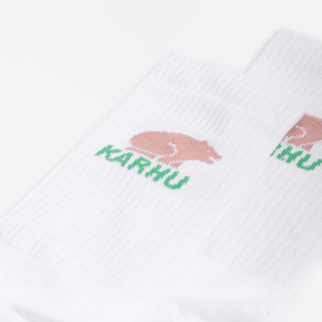 Karhu Classic Logo Crew Socks, Bright White, Lilas, Detail Shot 3