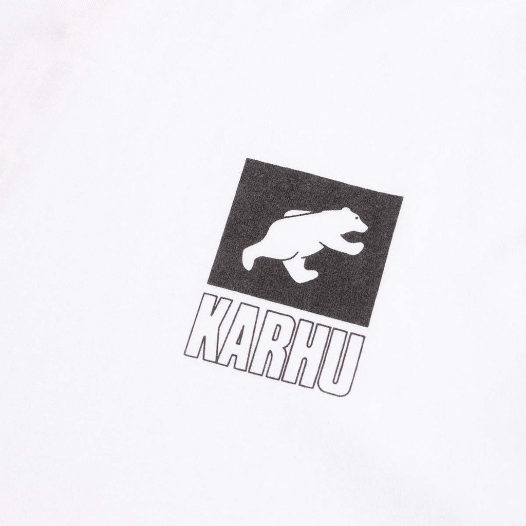 Karhu Sport Bear Logo T-Shirt, White Jet Black, Detail Shot 2