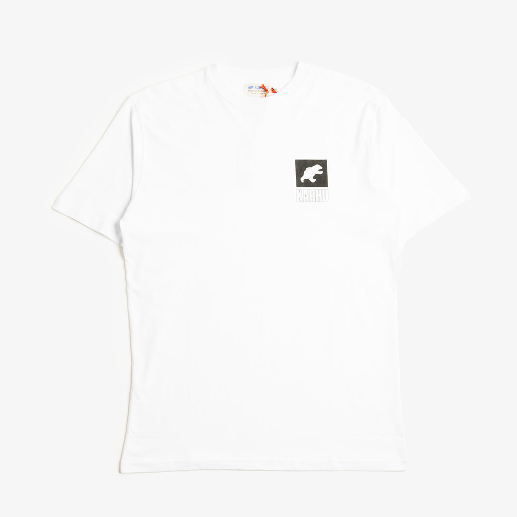 Karhu Sport Bear Logo T-Shirt, White Jet Black, Detail Shot 1