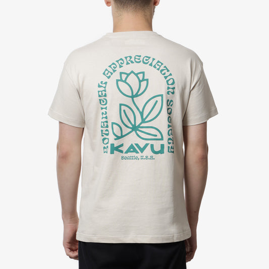 Kavu Botanical Society T-Shirt, Oatmeal, Detail Shot 1