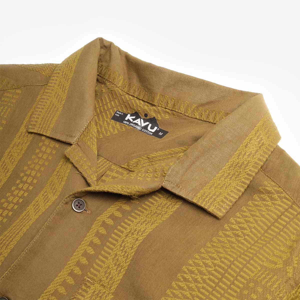 Kavu Castaway Shirt, Kelp Dobby, Detail Shot 3