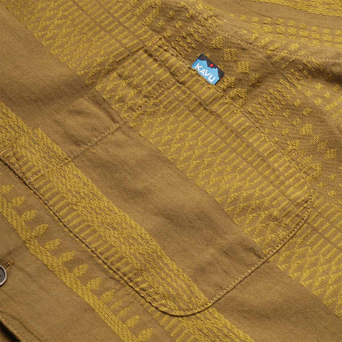 Kavu Castaway Shirt, Kelp Dobby, Detail Shot 4