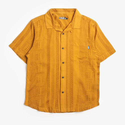 Kavu Castaway Shirt, Wood Dobby, Detail Shot 1