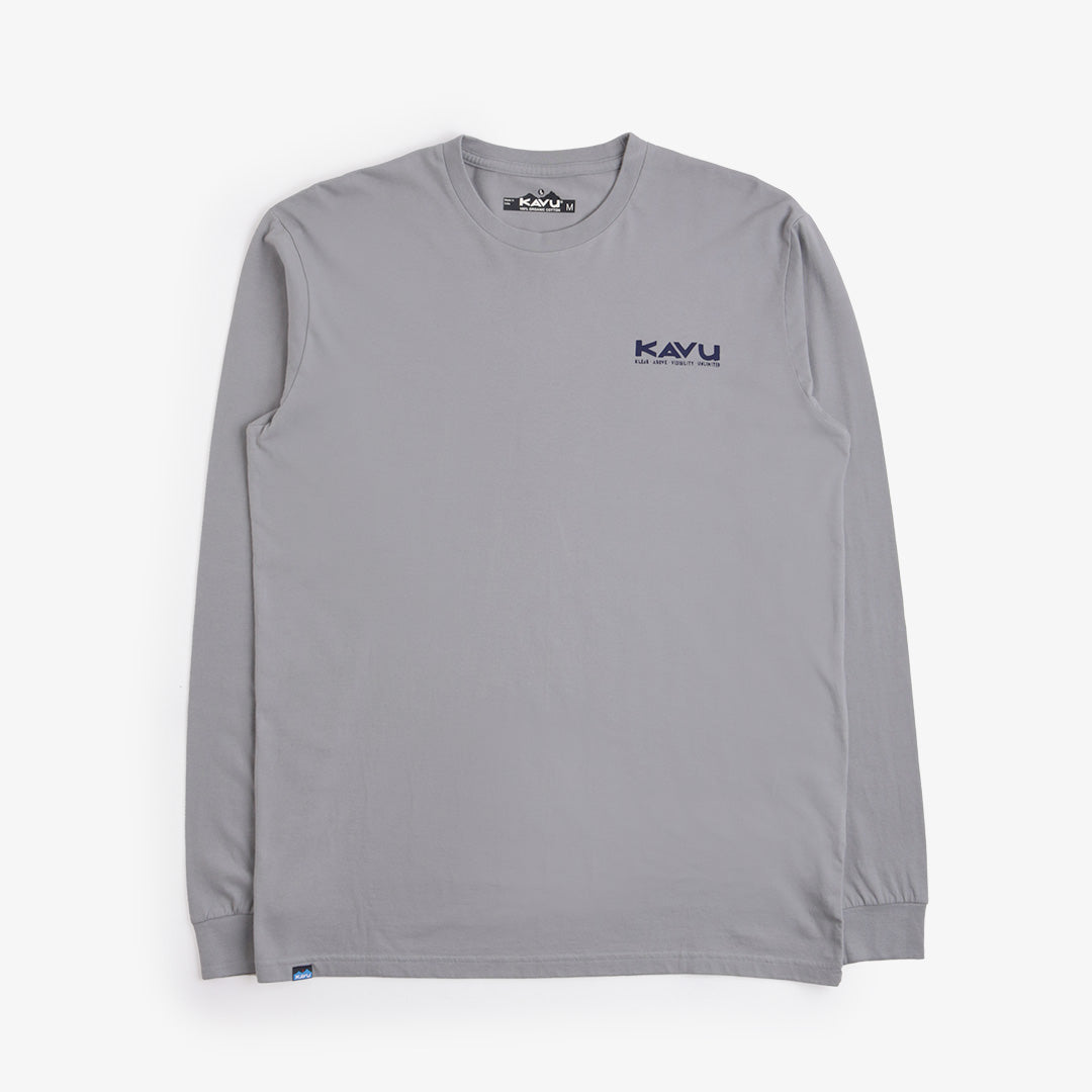 Kavu Daily Dose Long Sleeve T-Shirt, Ultimate Grey, Detail Shot 2