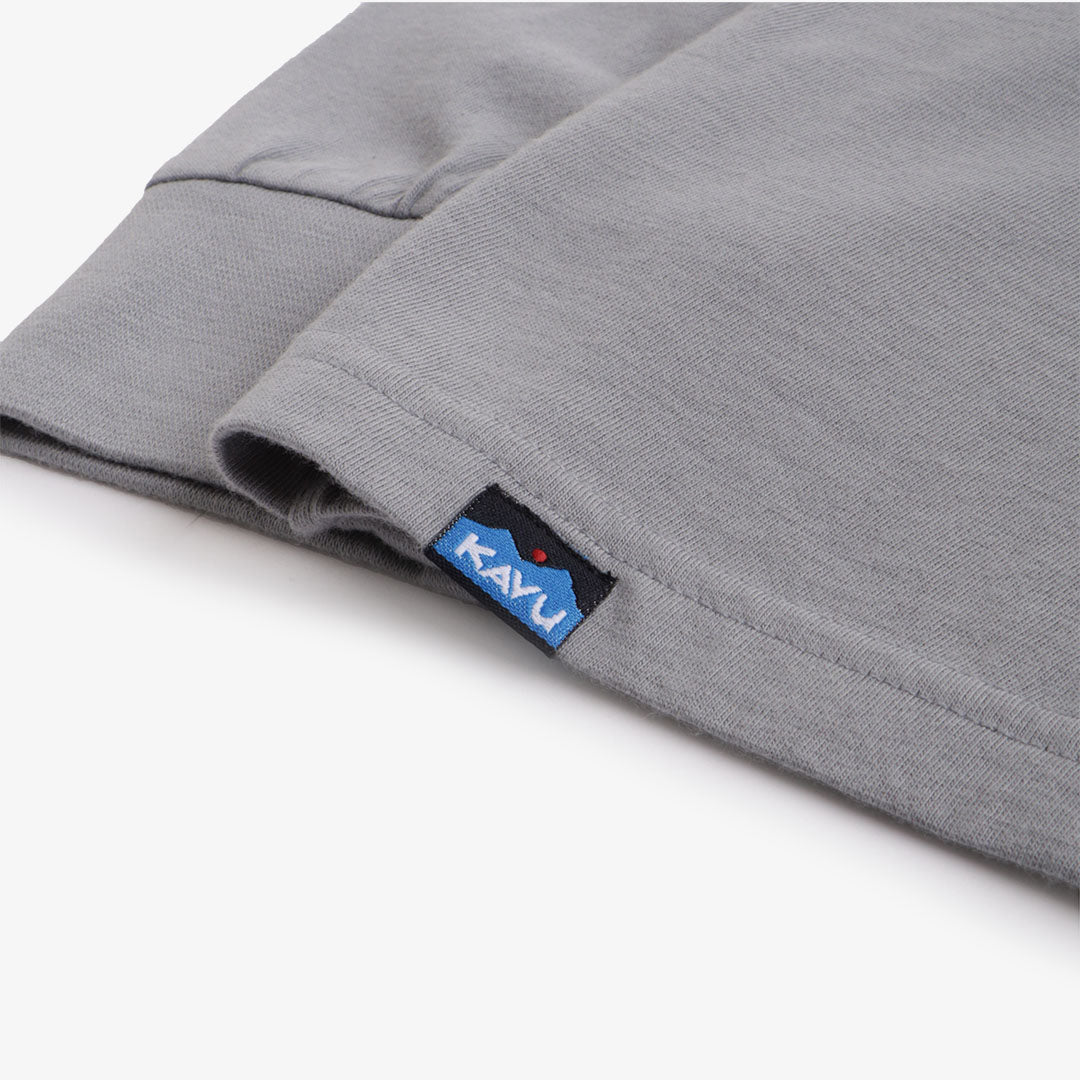 Kavu Daily Dose Long Sleeve T-Shirt, Ultimate Grey, Detail Shot 4