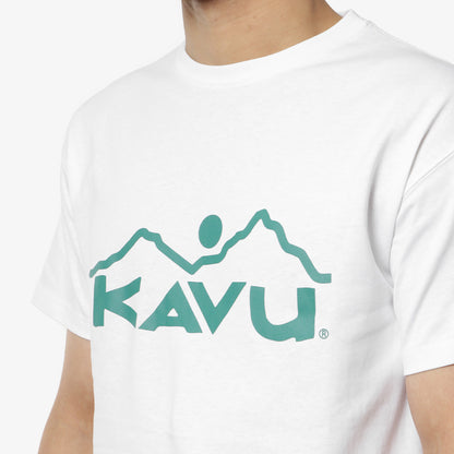 Kavu Vintage Logo T-Shirt, White, Detail Shot 2