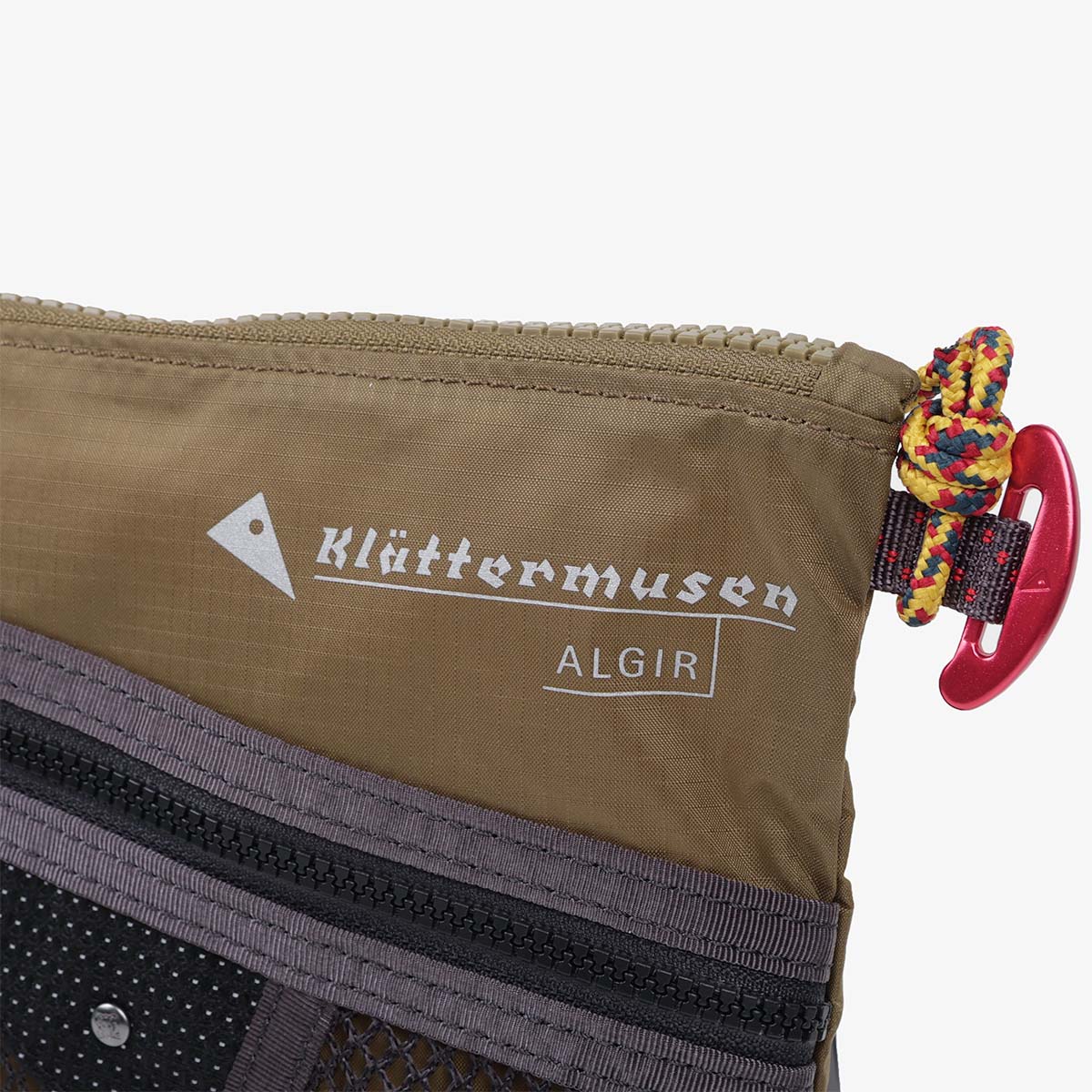 Klattermusen Algir logo on olive crossbody bag