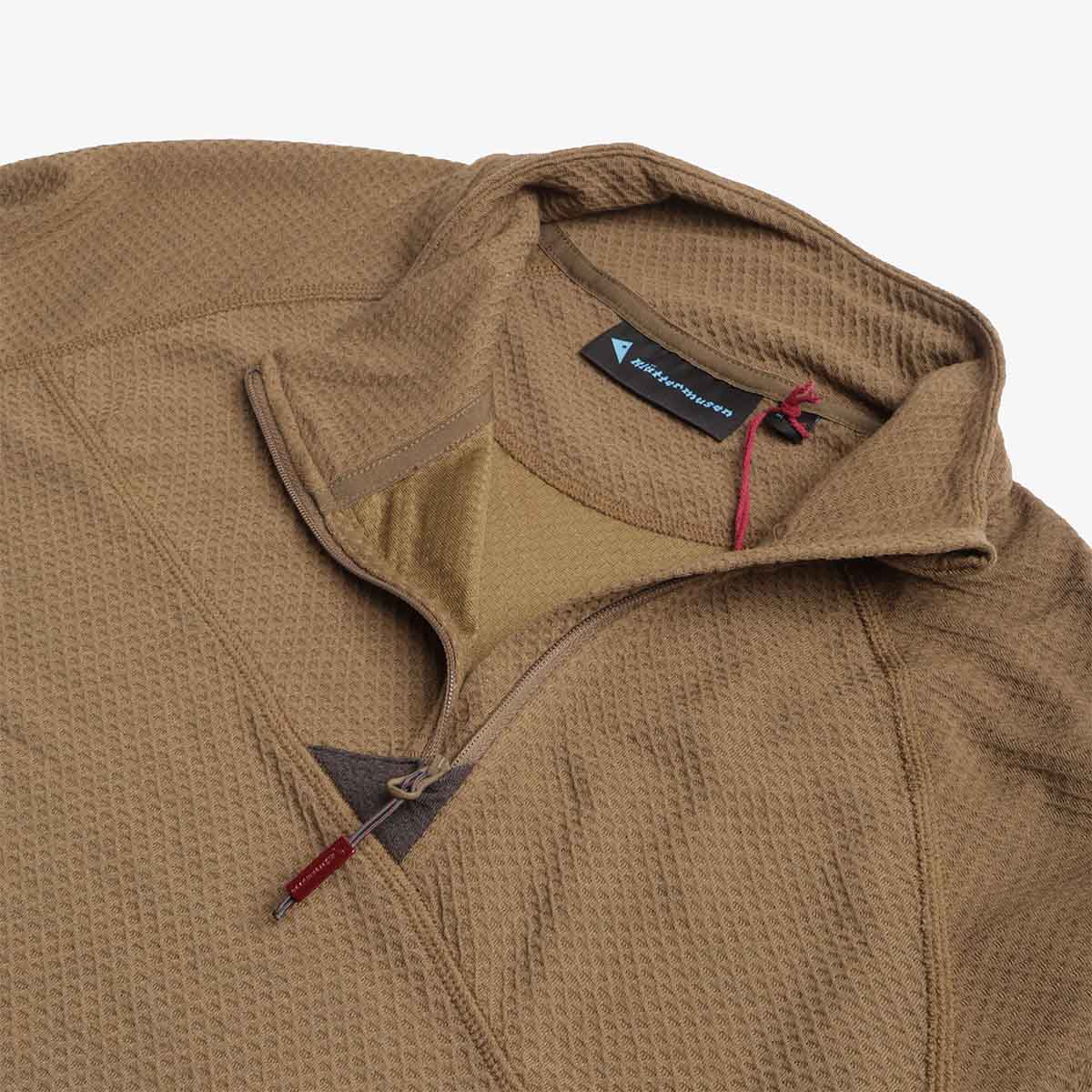 Klattermusen Huge Half Zip Sweater, Olive, Detail Shot 5