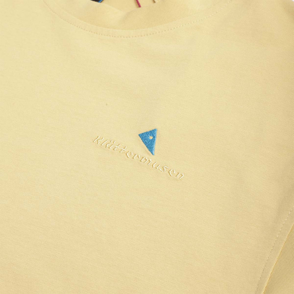 Klattermusen Root Logo T-Shirt, Straw, Detail Shot 2