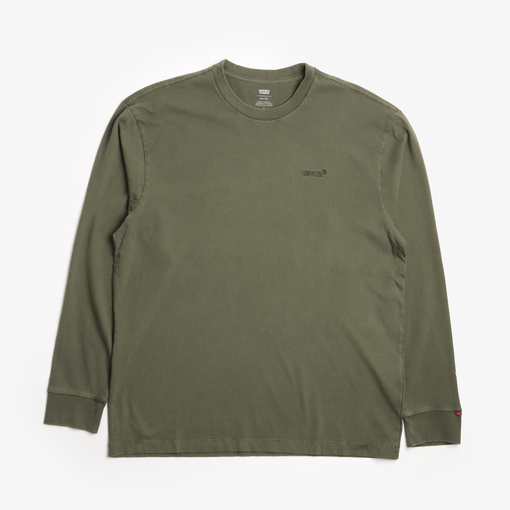 Levi's Long Sleeve Authentic T-Shirt, Garment Dye Duffle Bag, Detail Shot 1