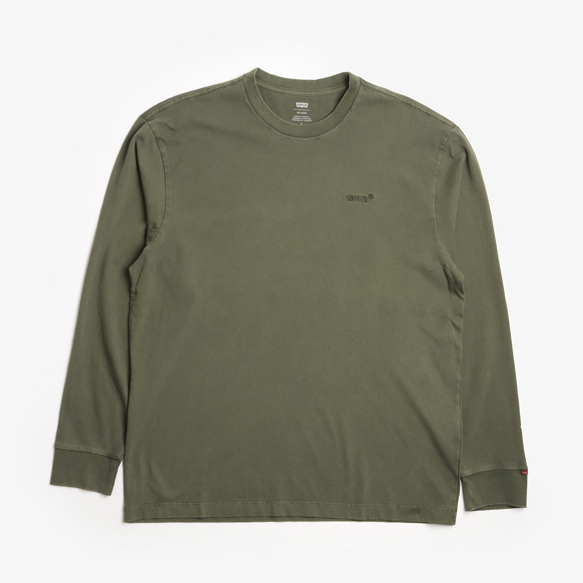 Levi's Long Sleeve Authentic T-Shirt, Garment Dye Duffle Bag, Detail Shot 1