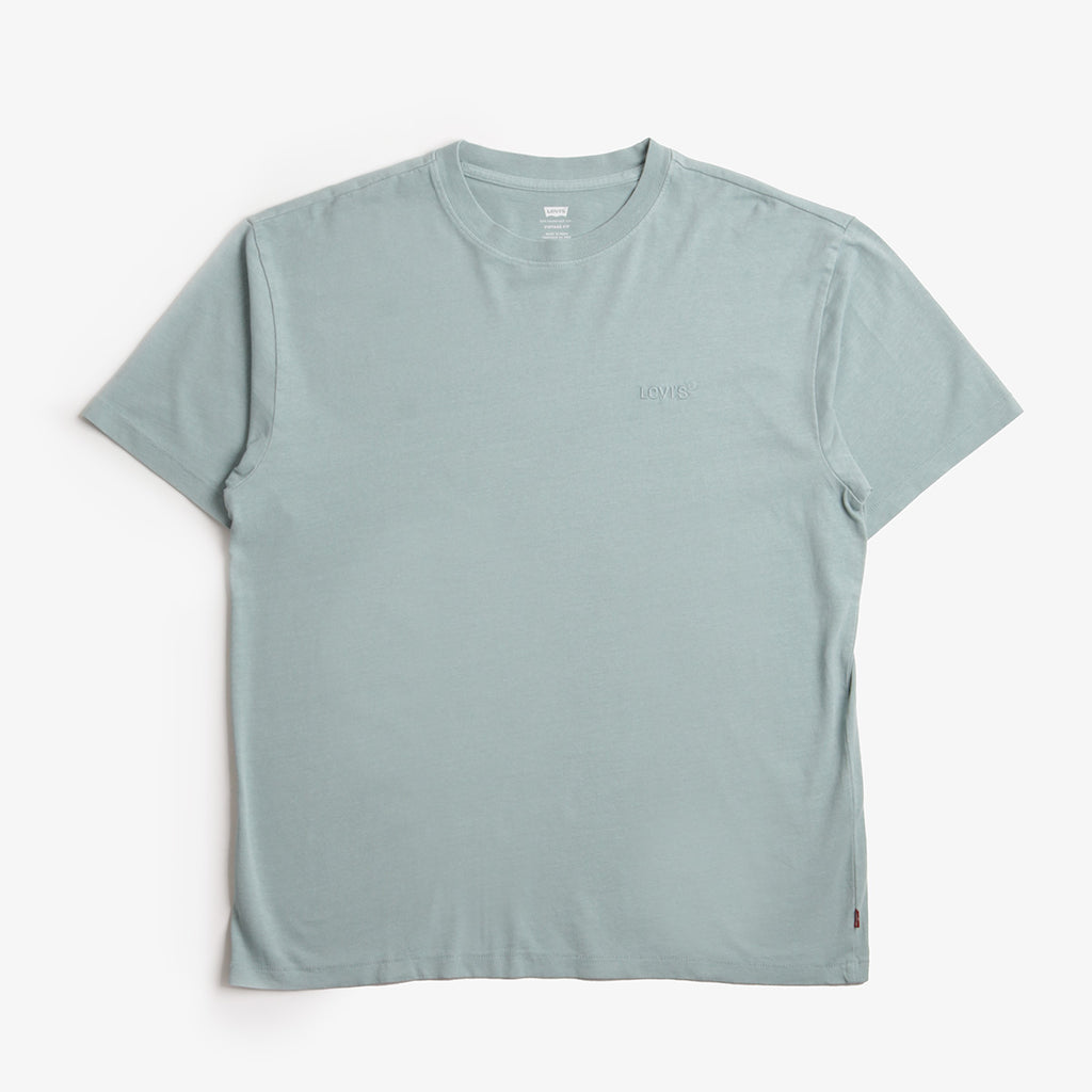 Levi's Red Tab Vintage T-Shirt, Garment Dye Stone Blue, Detail Shot 1