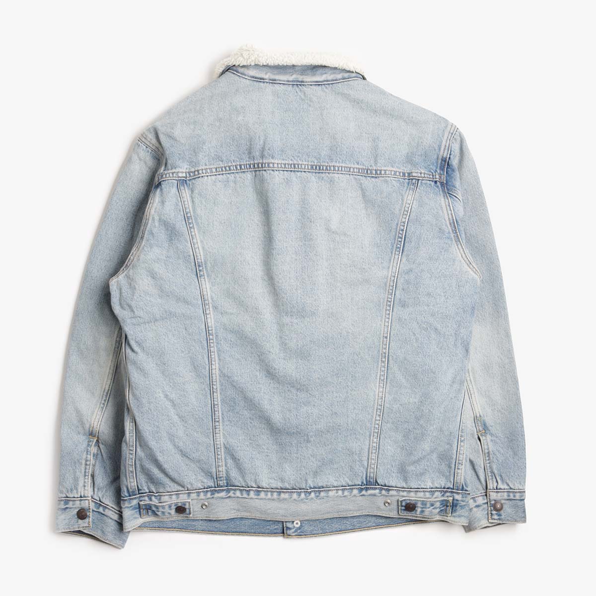 Levi's Relaxed Fit Sherpa Trucker Jacket, Kentucky Blue Sherpa, Detail Shot 2
