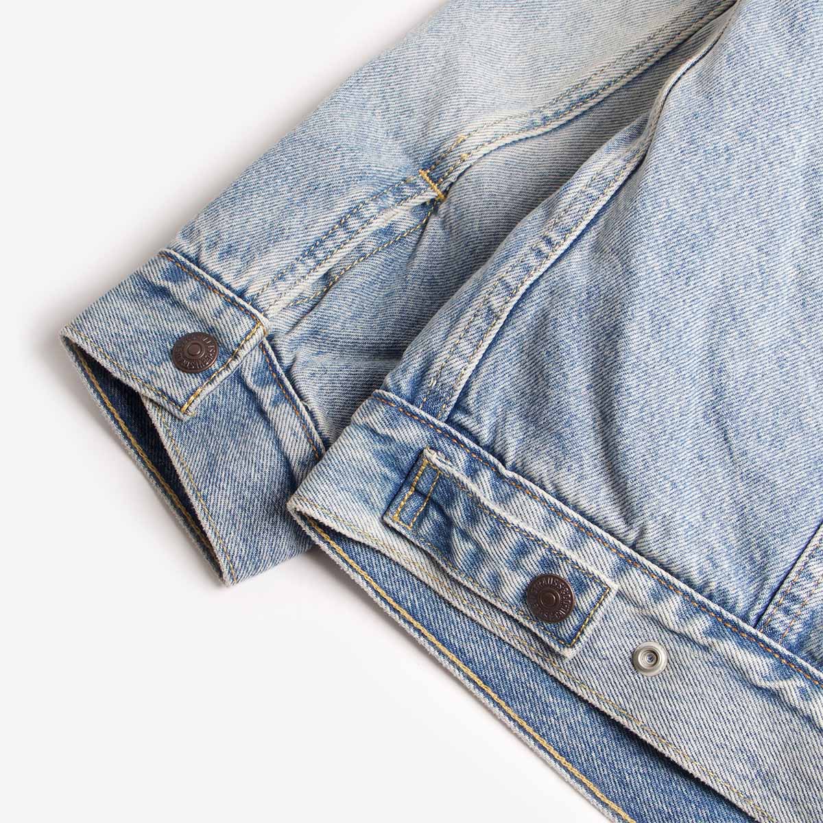 Levi's Relaxed Fit Sherpa Trucker Jacket, Kentucky Blue Sherpa, Detail Shot 6