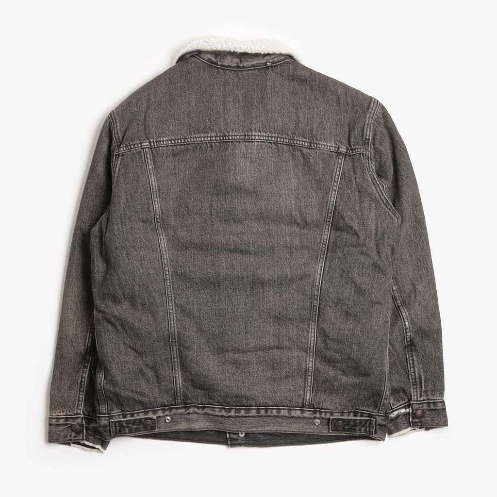 Levi's Relaxed Fit Sherpa Trucker Jacket, Salt Lake Sherpa, Detail Shot 2