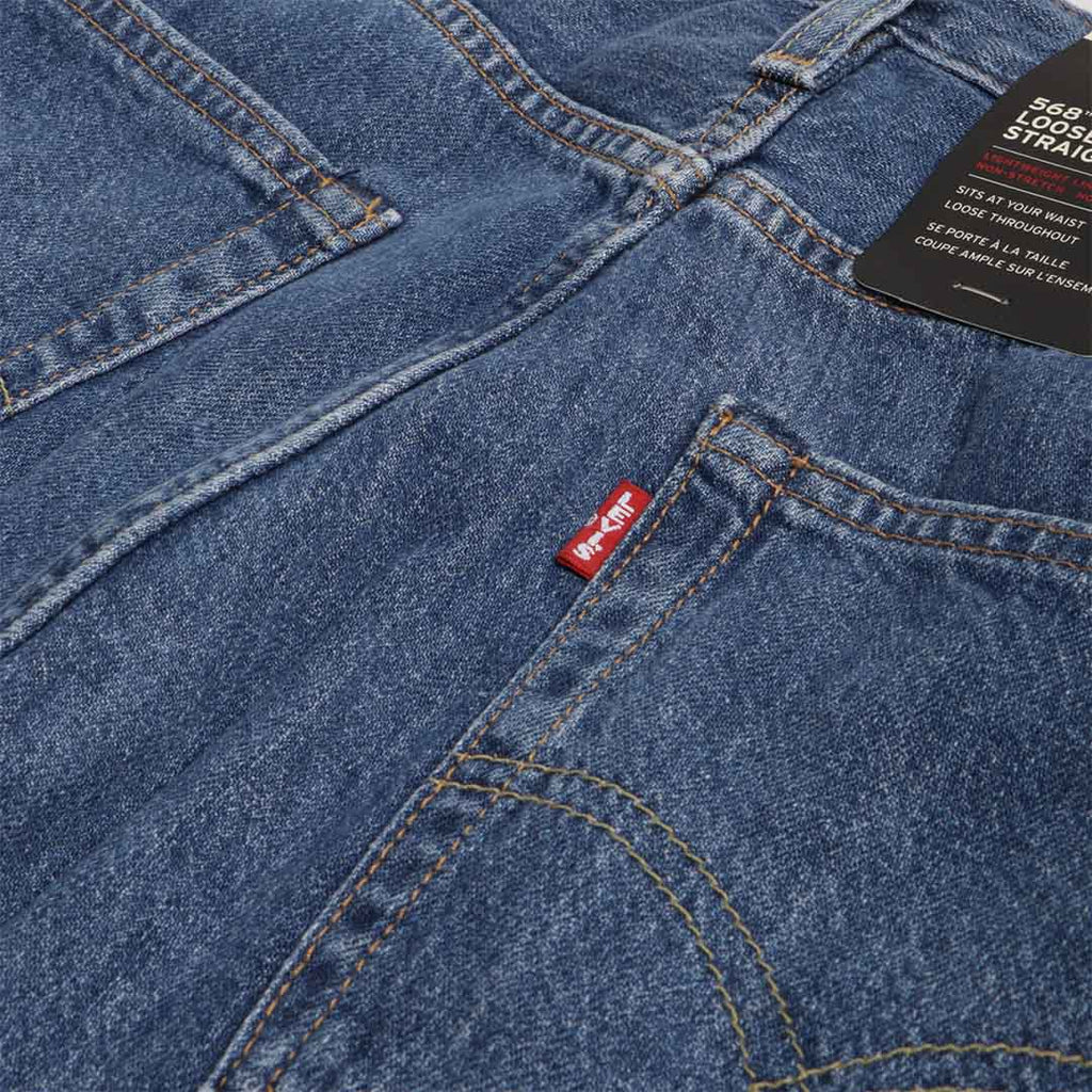 Levi's 568 Stay Loose Lightweight Linen+ Denim Jeans, Tailored Scholar Lightweight, Detail Shot 4