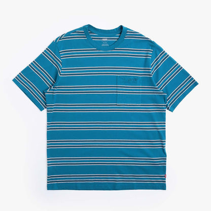 Levis Pocket T-Shirt, Tamale Stripe Ocean Depths, Detail Shot 1