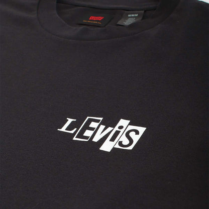 Levis Skate Graphic Box Long Sleeve T-Shirt, Jet Black, Detail Shot 2