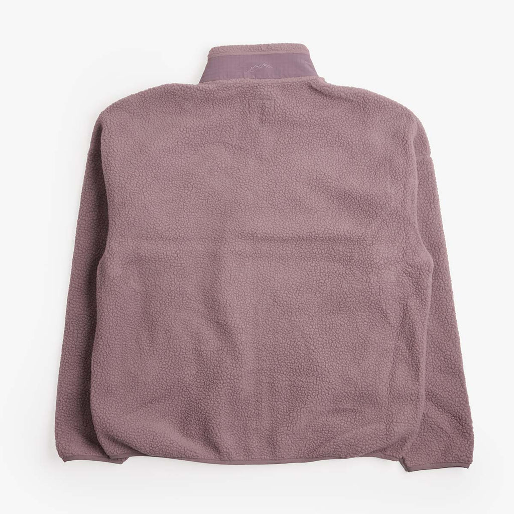 Mellow Clo Expedition Fleece in Rich Plum, back view