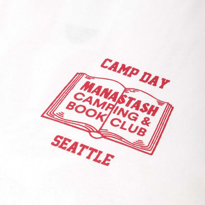 Manastash CiTee Long Sleeve Book Club T-Shirt, Off White, Detail Shot 5
