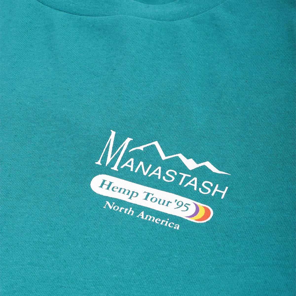 Manastash Hemp Long Sleeve Tour T-Shirt, Ever Green, Detail Shot 2