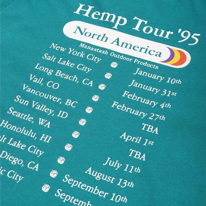 Manastash Hemp Long Sleeve Tour T-Shirt, Ever Green, Detail Shot 5