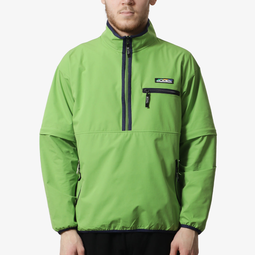 Manastash Poppy Pop Over Jacket '24, Light Green, Detail Shot 1