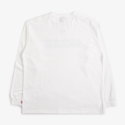 Manastash CiTee Long Sleeve Book Club T-Shirt, Off White, Detail Shot 4