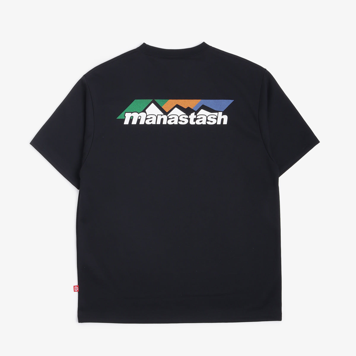 Manastash Re:Poly Scheme Logo T-Shirt, Black, Detail Shot 5