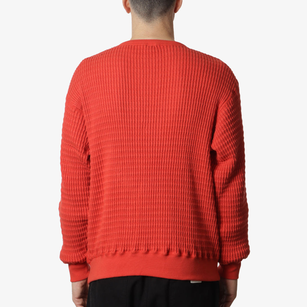 Manastash Snuggle Snug Thermal Sweatshirt, Orange, Detail Shot 3