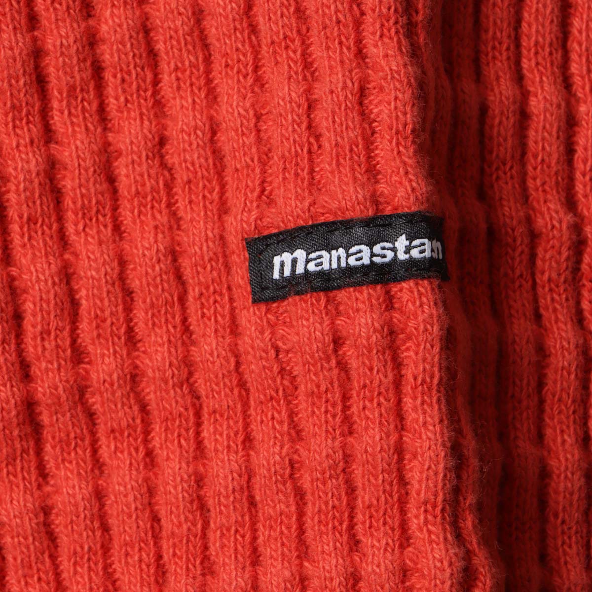 Manastash Snuggle Snug Thermal Sweatshirt, Orange, Detail Shot 4