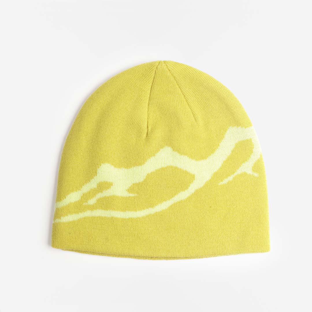 Mellow Clo Everyday Merino Beanie in Persian Lime, front view