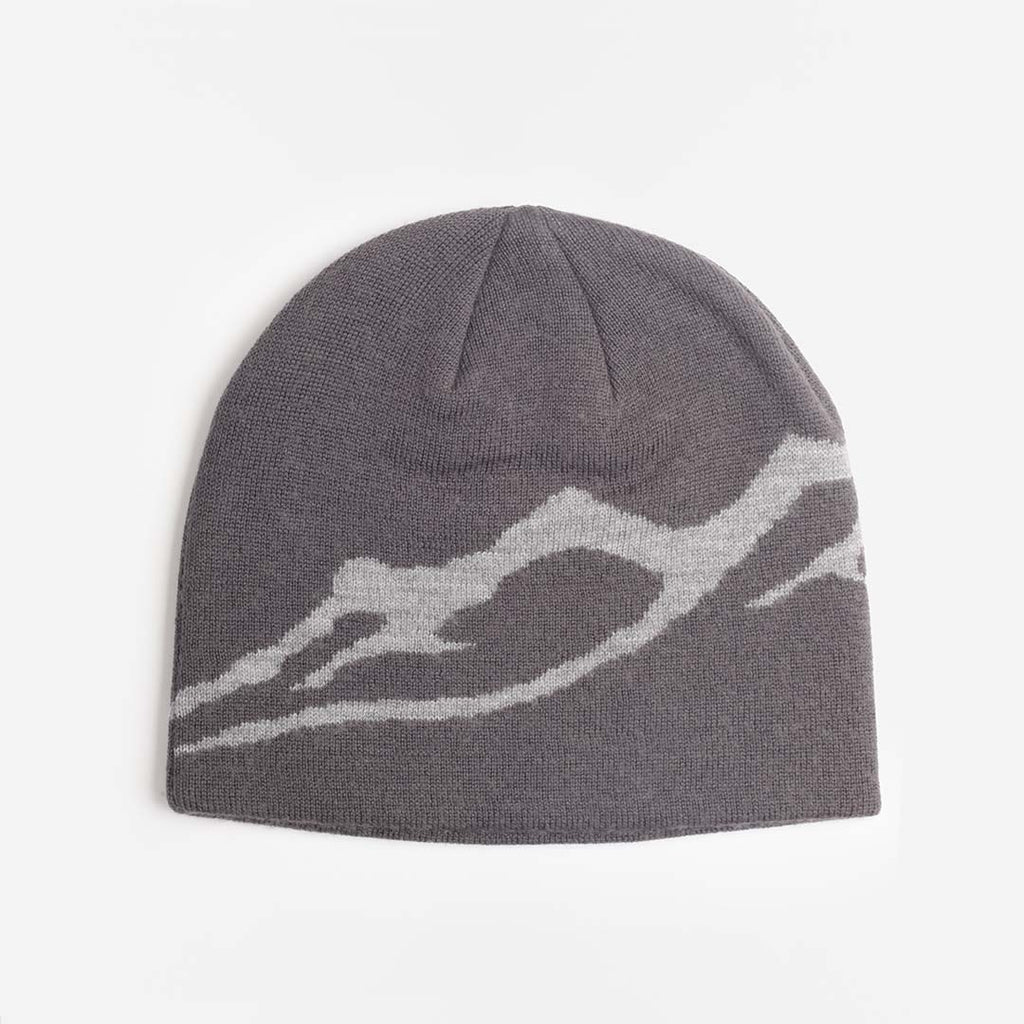 Mellow Clo Everyday Merino Beanie in Onyx Grey, front view