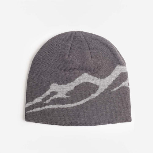 Mellow Clo Everyday Merino Beanie in Onyx Grey, front view