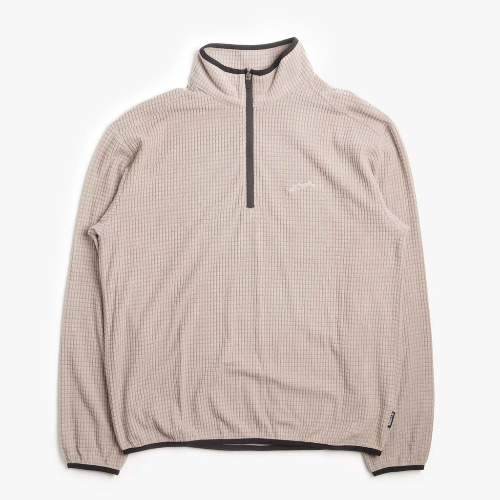 Mellow Clo Summit Half Zip Fleece, Stone, Detail Shot 1