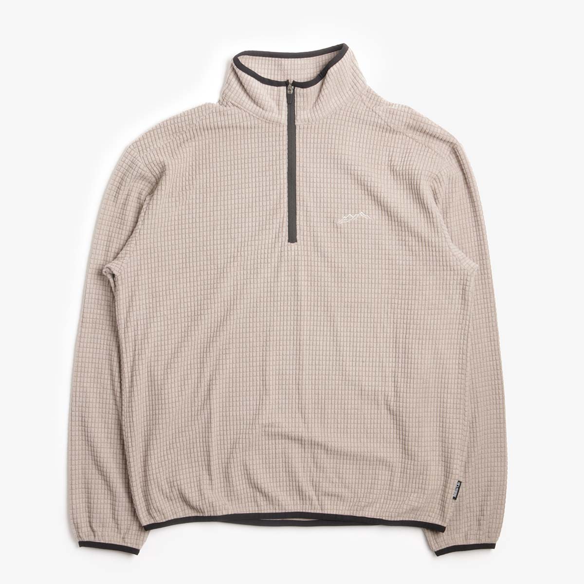 Mellow Clo Summit Half Zip Fleece, Stone, Detail Shot 1