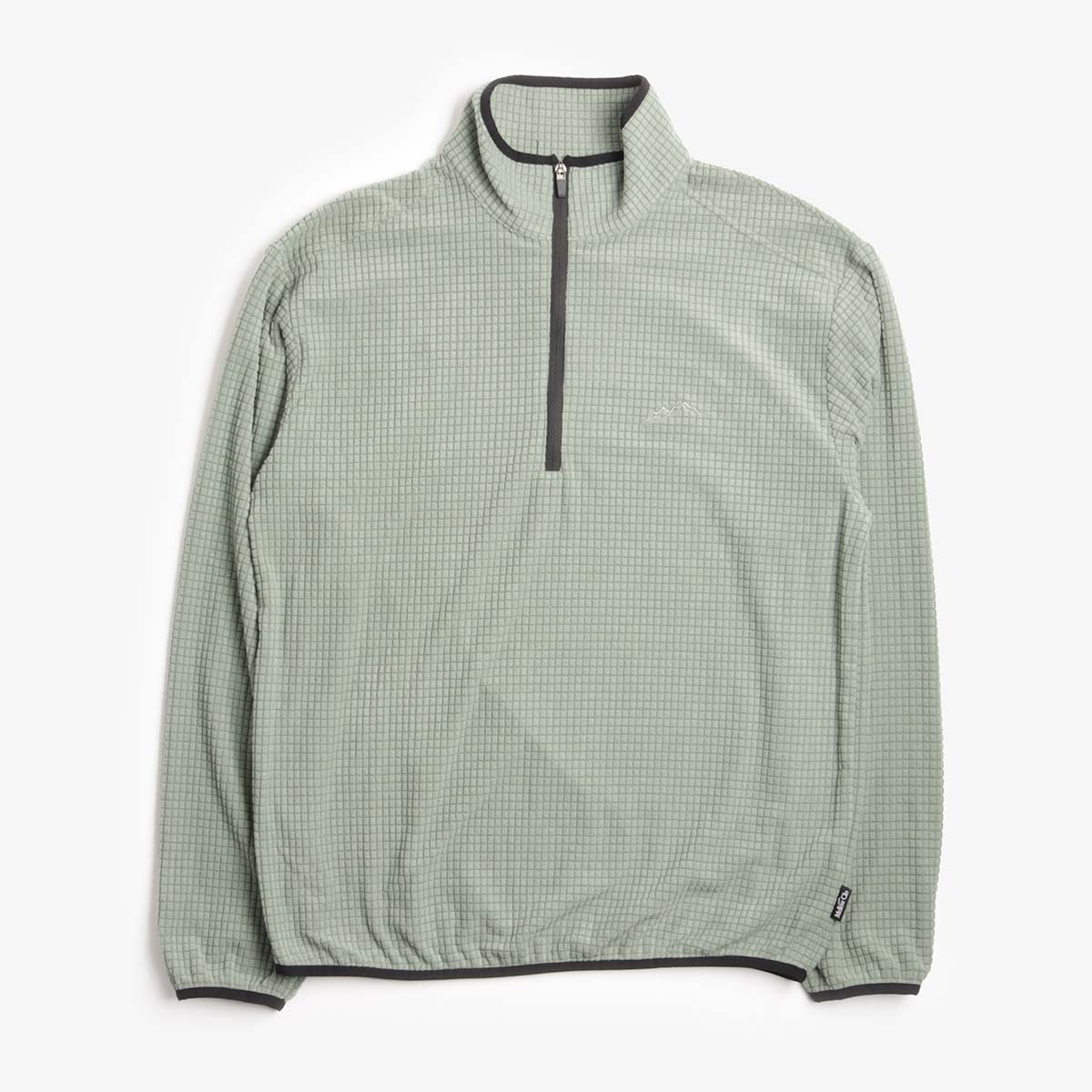 Mellow Clo Summit Half Zip Fleece, Sage, Detail Shot 1