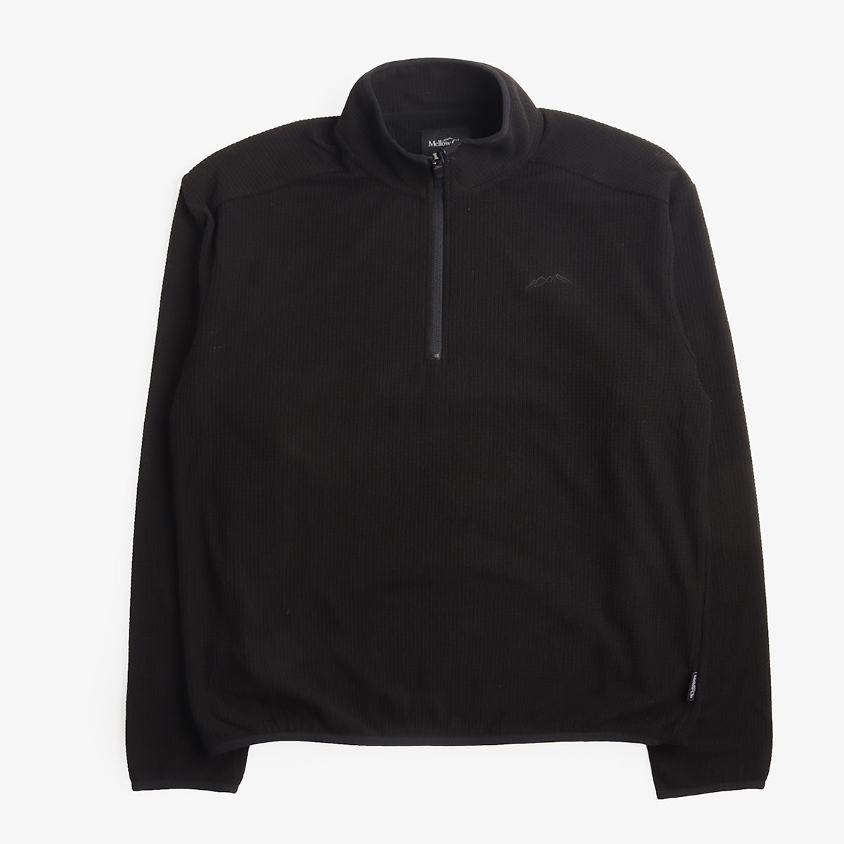 Mellow Clo Summit Half Zip Fleece in Black, front view