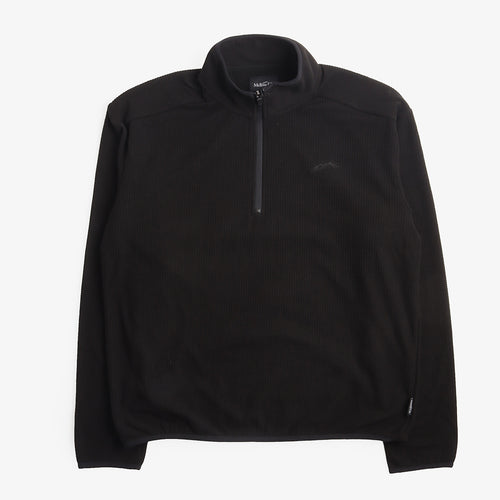 Mellow Clo Summit Half Zip Fleece in Black, front view