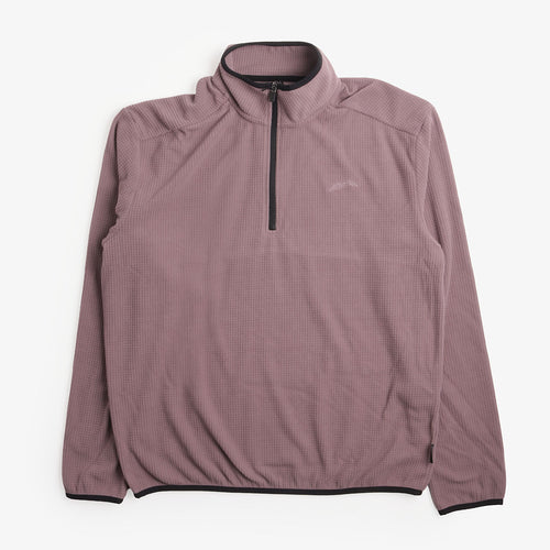 Mellow Clo Summit Half Zip Fleece in Rich Plum, front view