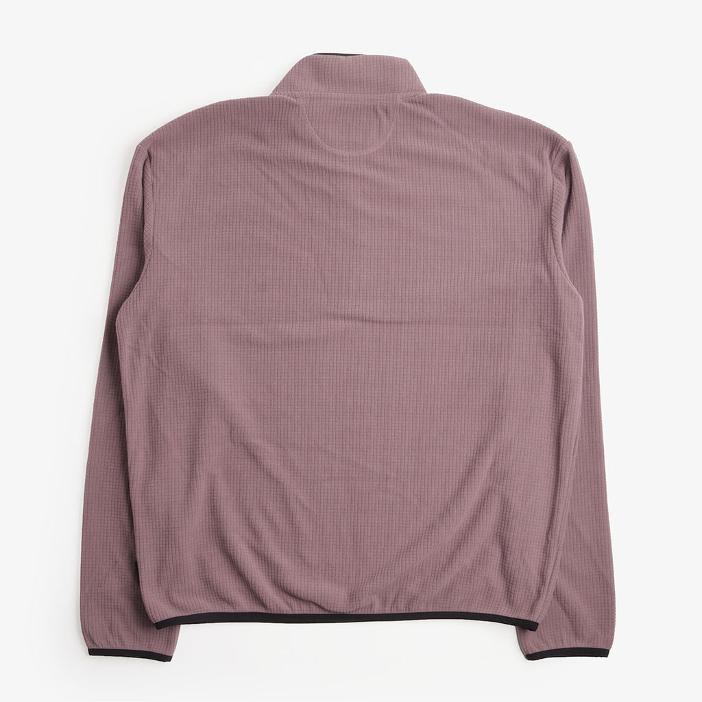 Mellow Clo Summit Half Zip Fleece in Rich Plum, back view